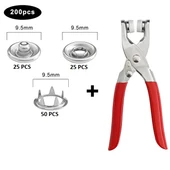 Metal Çıtçıtlı Düğme Pensesi ve Düğmesi (25 Set) - 1