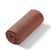 Maki Home Yüzde Yüz Pamuklu Kahve Yastık Kılıfsız 180x200 Battal Boy Lastikli Çarşaf - 1