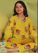 Kız Çocuk Penye Pijama Takım M00680 thumbnail 6