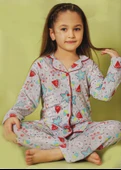 Kız Çocuk Penye Pijama Takım M00680 thumbnail 7