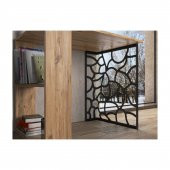 Woodn Love Asya 2 Raflı Metal Ayaklı Çalışma Masası - Atlantik Çam / Siyah - 11