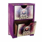 Astronot Ahşap El Yapımı Şifonyer - 2