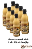 Limon Sarımsak Kürü 8 x 500 ml Cam Şişe  100 El Yapımı - 2