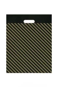 Tiri Store Takviyeli El Geçme Siyah Çizgili  Mağaza Poşeti 2 no 26x38 cm 1000  adet - 1