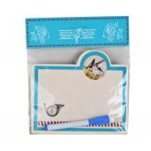 Kalemli Ahşap Yazı Tahtası Mavi - 1