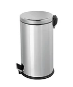 Omnisoft PLX3700-316 Krom Pedallı Paslanmaz Çöp Kovası 16 Lt - 1