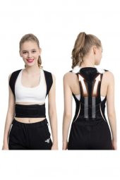 Çift Balenli Yeni Dik Duruş Korse Kamburluk Önleyici Ortopedik Bel Sırt Omuz Korse skolyoz Destek thumbnail 4
