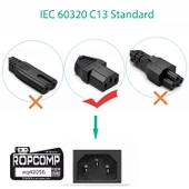 Ropcomp Bilgisayar Power ve Monitör Kablosu 3X0.75mm 1.5m - 3