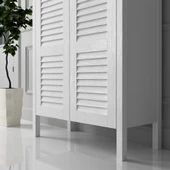 Sakura Nickky Hasır kapaklı kitaplık-Wood Beyaz-Minifiks Bağlantılı - 3