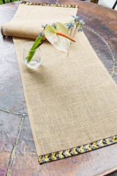 Down Arrow Işıltı Şerit Biyeli Jüt Runner 40 x 150 cm - 1