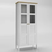 Sakura Nickky Hasır kapaklı kitaplık-Wood Beyaz-Minifiks Bağlantılı - 6