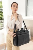 Lüx Kaliteli 16-17" inç Siyah Laptop Bölmeli Evrak Çantası - 3