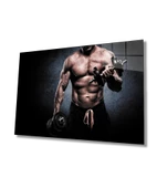 Spor Fıtnes Dekoratif ve Modern Cam Tablo   Sports Fitness - 1