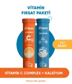 2li Paket-Vitago Vitamin C+Kalsiyum, 20li Efervesan Tablet - 1