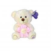 C170432SE Elinde Çiçek Tutan Ayıcık 25cm thumbnail 2