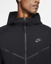 Nike Sportswear Full-zip Hoodie Erkek Kapüşonlu Ceket - Siyah CJ4277-010 - 4