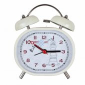 Deniz Feneri Oval Krem Metal Masa Saati - 1