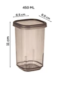 Mithra Life 12 Adet 450 ML Sızdırmaz Kapak Antrasit Baharatlık Saklama Kabı I Etiket Hediyeli MIT1135 - 7