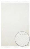 Terazzo Koleksiyonu Hav Toz Vermez Etnik Modern Desenli Yumuşak Halı TRZ07 Beyaz - 1