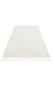 Terazzo Koleksiyonu Hav Toz Vermez Etnik Modern Desenli Yumuşak Halı TRZ07 Beyaz - 3