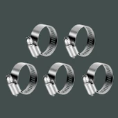 Hortum Kelepçesi Tork Ayarlı 13x19 mm Paslanmaz Çelik Boru Metal Kelepçe Ayarlanabilir klips 5 ADET - 8