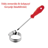 Hortum Kelepçesi Tork Ayarlı 22x36 mm Paslanmaz Çelik Boru Metal Kelepçe Ayarlanabilir klips 5 ADET - 7
