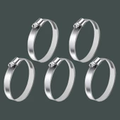 Hortum Kelepçesi Tork Ayarlı 28x48 mm Paslanmaz Çelik Boru Metal Kelepçe Ayarlanabilir klips 5 ADET - 8