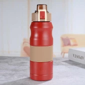 Kapris Çift Katlı Paslanmaz Çelik Termos Matara 380 ML Kırmızı Kap-285 - 1