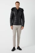 Butto Siyah Erkek Deri Ceket - 3