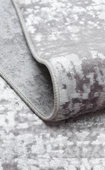 Sateen Koleksiyonu Makinede yıkanabilen, kolay kullanımlı kaymaz taban halı ST112 Gri - 1