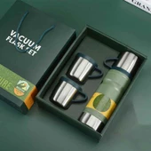 Kapris Çelik 3lü Termos Seti 680 ml Yeşil Kap-290 - 1