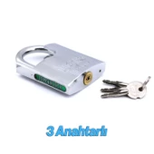 Asma Kilit Hırsızlığa Karşı Korumalı Çelik Kilit İşyeri Garaj Kepenk Kapı Emniyet 75 mm 3 Anahtarlı thumbnail 7