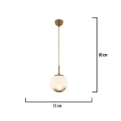 Apliqa Mirsad Tekli Eskitme Retro Modern Tekli Sarkıt Avize thumbnail 3