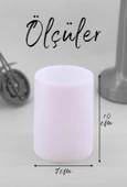 3 Lü Flamingo Led Mum Bardak Tipi Pilli Dumansız Alevli Dekoratif Yapay Mum 10 cm - 4