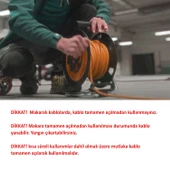 Plastik Makaralı Seyyar %100 Bakır Kablo 4 Prizli Kapaklı Uzatma Kablosu 3x2.5 mm H05VV-F 25 Metre - 3