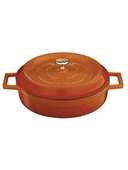 Lava Trendy 24 cm Demir Döküm Yayvan Tencere Turuncu - 1