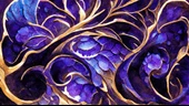 Mor Kristal Desenli Duvar Kağıdı - 7