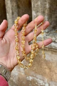 Usta İşçilikli Altın Varaklı Uçak Camı Tesbih - 2