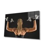 Spor Fıtnes Dekoratif ve Modern Cam Tablo   Sports Fitness - 1
