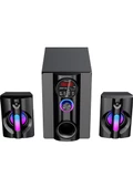 MIKADO MD-95BT, 20W, 2+1, Masaüstü, FM/BT/SD/USB, RGB Aydinlatma, Siyah Kasa, Speaker - 4