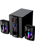 MIKADO MD-95BT, 20W, 2+1, Masaüstü, FM/BT/SD/USB, RGB Aydinlatma, Siyah Kasa, Speaker - 2