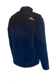 Erkek Regular Fit Fermuarlı Cepli Battal Büyük Beden Polar Lacivert Sweatshirt - 4
