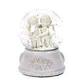 Beyaz Melek B Büyük Boy Kar Küresi Müzik Kutusu - 1