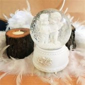 Beyaz Melek B Büyük Boy Kar Küresi Müzik Kutusu - 2