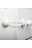 2 Adet İz Bırakmaz Kolay Montaj Çift Kapaklı Dolap Kilit Koruyucu Ve Kilit Bebek Güvenlik thumbnail 7