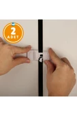 A Kalite 2 Adet Sürgülü Dolap Ve Sürgülü Kapı Kilidi Bebek Güvenlik Seti Evde Güvenlik thumbnail 1