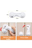 2 Adet Ocak Düğme Kapatıcı ve 2 Adet  Ocak Fırın Kapak Kilidi Bebek Güvenlik Kilidi Evde Güvenlik thumbnail 7