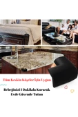 8 Adet 3m Marka Bant Hediyeli Kauçuk Masa Sehpa Köşe Koruyucu Siyah (EV OFİS İŞ YERİ) Bebek Çocuk thumbnail 2