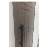 TEZ-1532B Statik Beyaz Renk Kasalı Rustik Çizgili Düz Model Çelik Kapı, Daire Kapısı, Villa Kapısı - 3