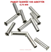 GWEST İzolesiz Kablo Yüksüğü 0,75mm e 10mm (100 Li Pk.) - 1